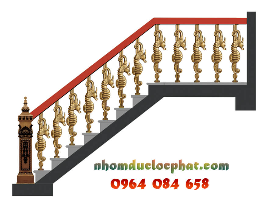 Cầu thang nhôm đúc HP-CT006