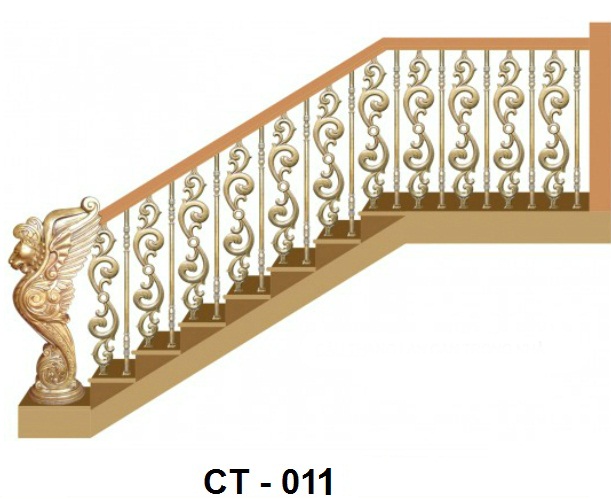 Cầu thang nhôm đúc HM-CT017