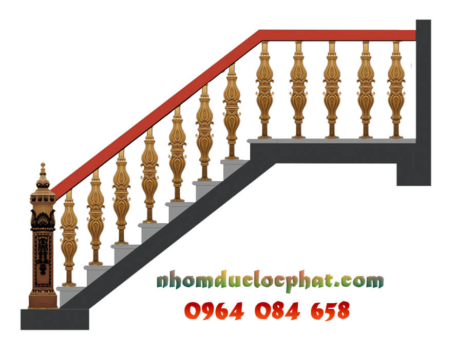 Cầu thang nhôm đúc HP-CT007