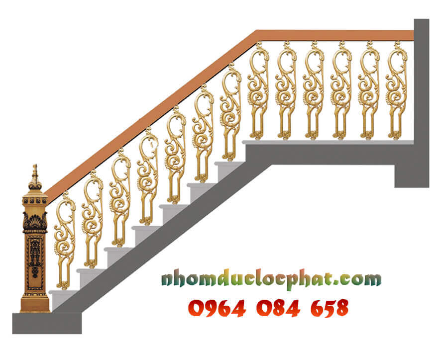 Cầu thang nhôm đúc HP-CT008